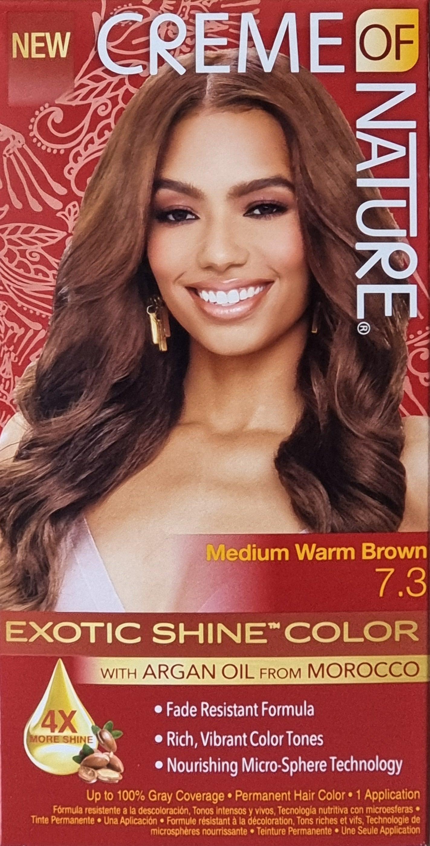 Creme Of Nature Exotic Shine Colour Medium Warm Brown 7.3 - LocsNco