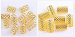 Load image into Gallery viewer, 10 pieces Aluminium Braids Mesh Buckles/Cuff - Gold - LocsNco