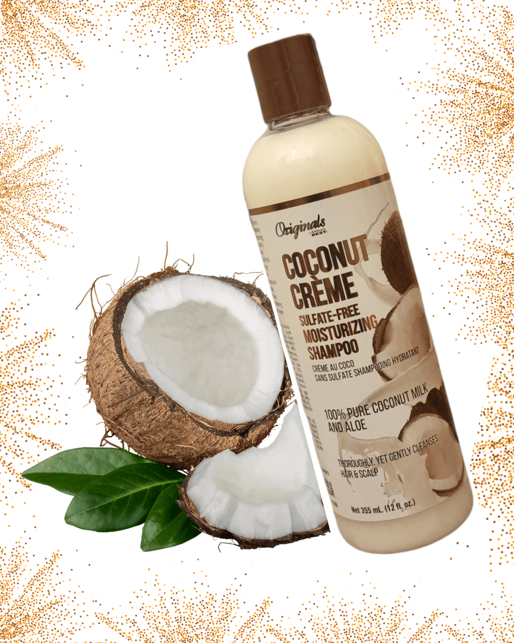 Originals By Africa's Best Coconut Creme Sulfate-Free Moisturising Shampoo 355ml - LocsNco