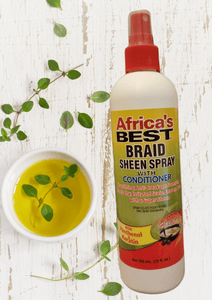 Africa's Best Braid Sheen Spray with Conditioner with African Herbs - 355ml - LocsNco