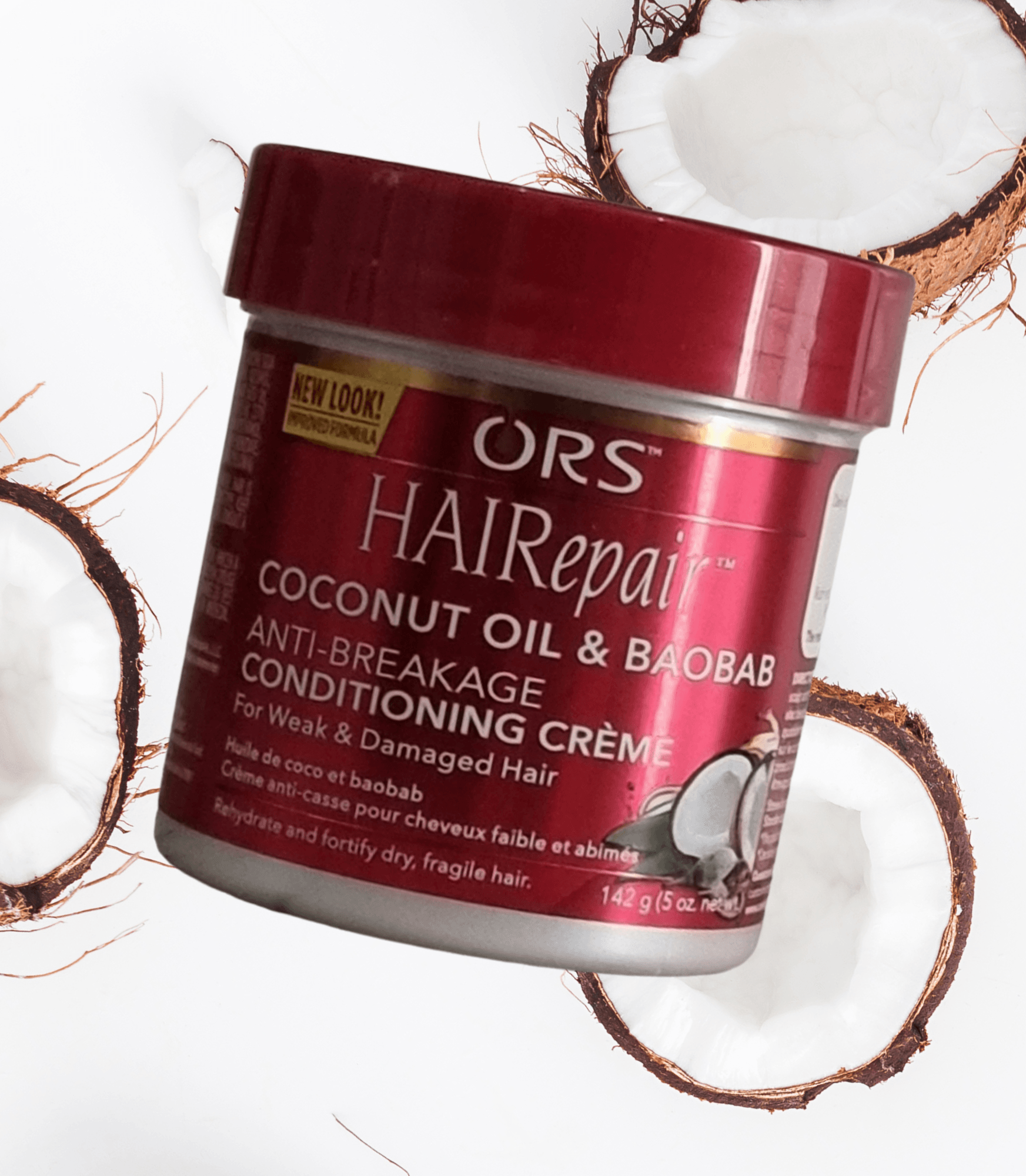 ORS Hairepair Coconut Oil And Baobab Anti Breakage Creme - LocsNco