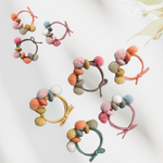 Load image into Gallery viewer, Fashionable Pom Balls Multi-coloured Hair Ties - LocsNco