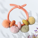 Load image into Gallery viewer, Fashionable Pom Balls Multi-coloured Hair Ties - LocsNco