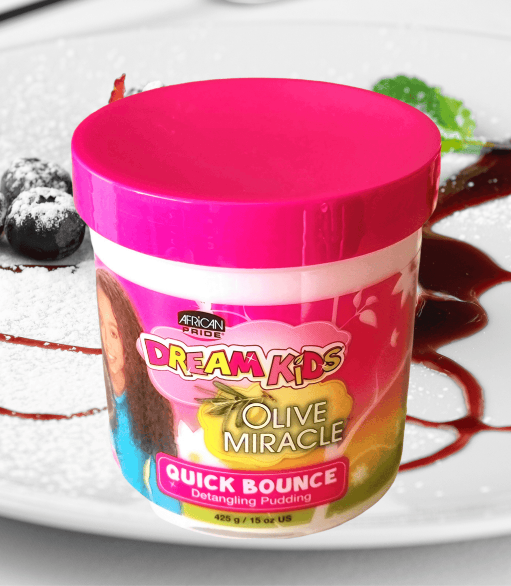 African Pride Dream Kids Olive Quick Bounce Detangling Pudding - LocsNco