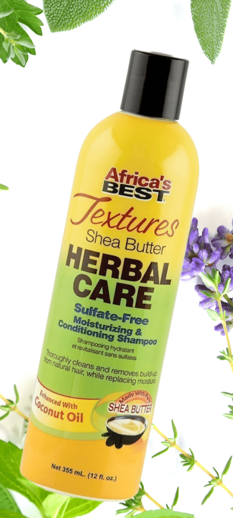 Africas Best Textures Herbal Care Sulfate-Free Conditioning Shampoo 355 ml - LocsNco